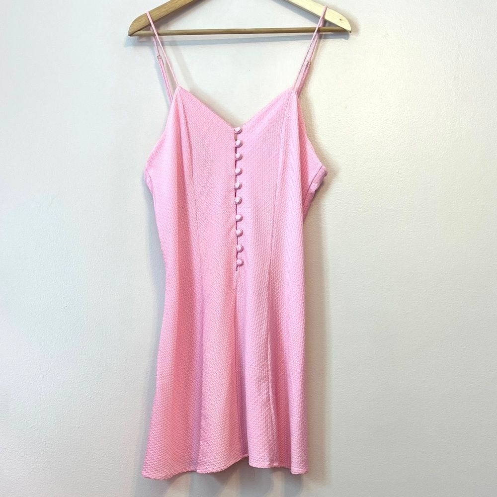 Victorias Secret Vtg 90s Gold Label Pink Button Front Slip Dress Nightie Small